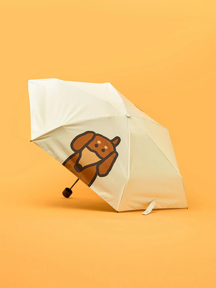 Joguman Woody Throw Away Foldable Umbrella Pouch Set (Ivory)