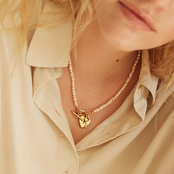 Open Your Heart Pearl Necklace