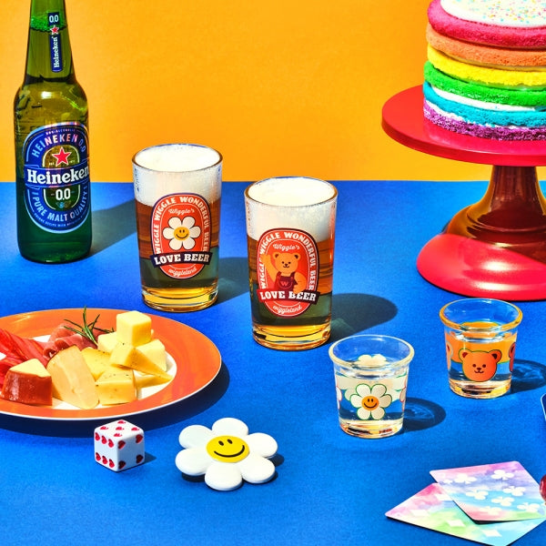 Glasslock X Wiggle Wiggle Soju & Beer Glass Set