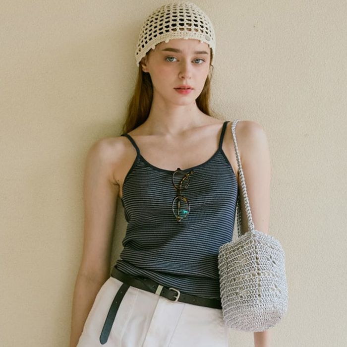 No.214 / Lily Metallic Crochet Bucket Bag