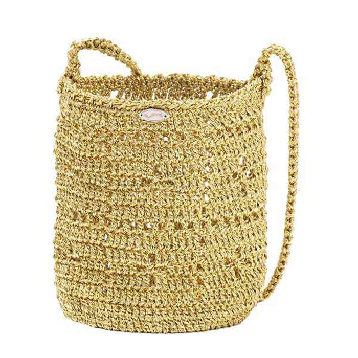 No.214 / Lily Metallic Crochet Bucket Bag