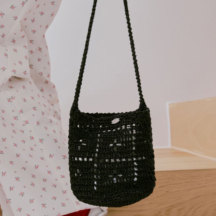 No.214 / Lily Metallic Crochet Bucket Bag