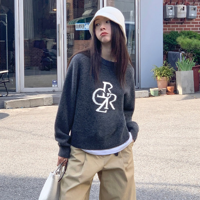 MERINO WOOL SYMBOL LOGO KNIT PULL-OVER