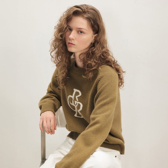 MERINO WOOL SYMBOL LOGO KNIT PULL-OVER