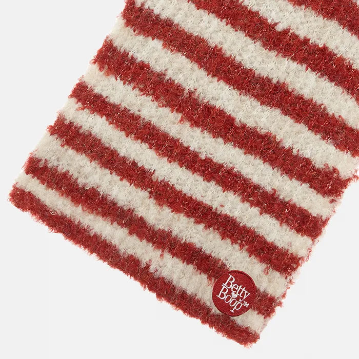 Betty Boop Striped Buckle Muffler