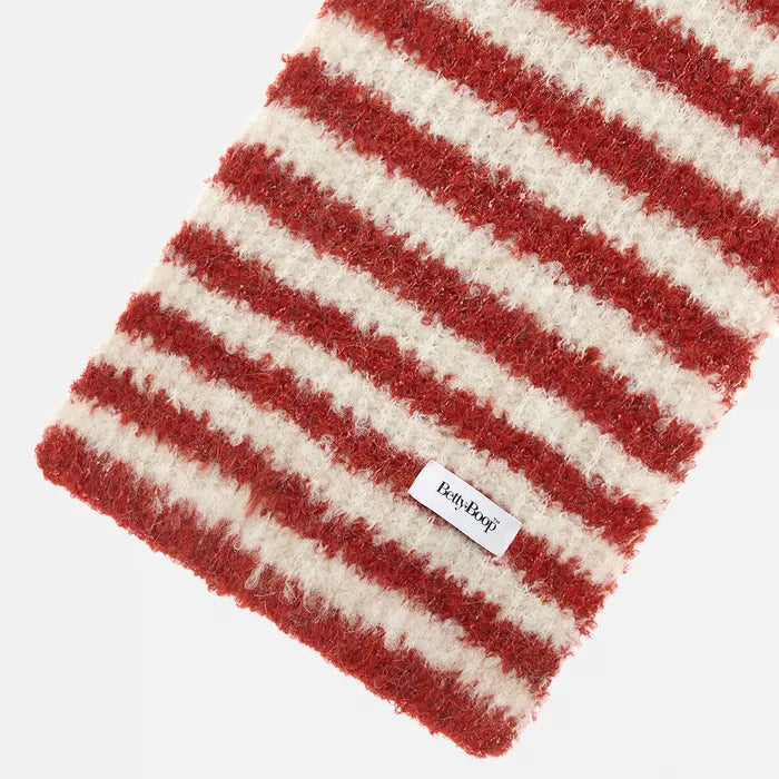 Betty Boop Striped Buckle Muffler