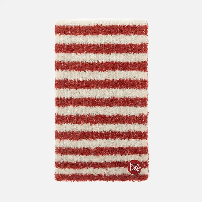 Betty Boop Striped Buckle Muffler
