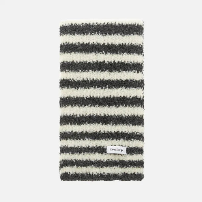 Betty Boop Striped Buckle Muffler