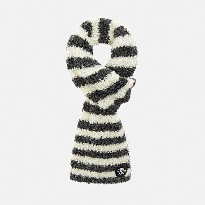 Betty Boop Striped Buckle Muffler