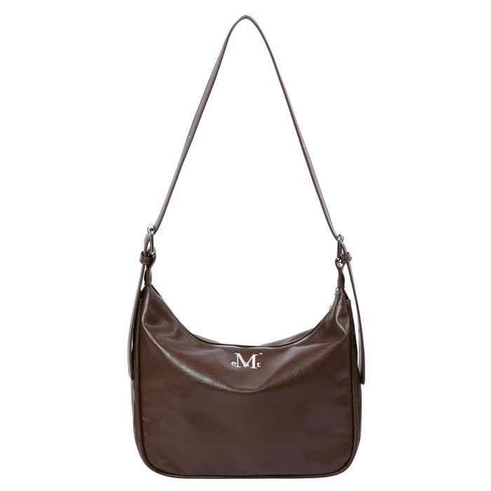 POT DOUBLE WRINKLE LEATHER SHOULDER BAG