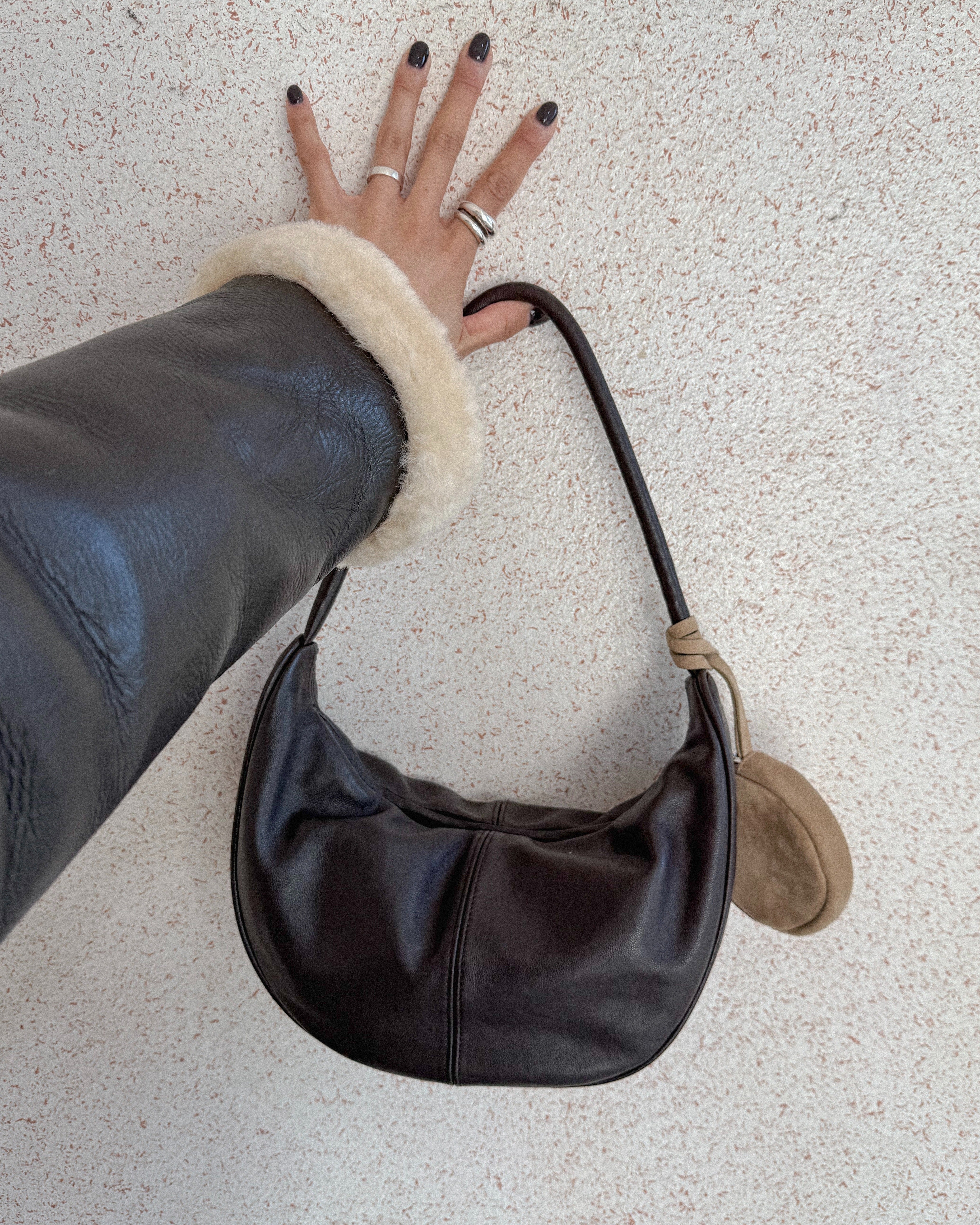 ♥︎bucks&leather♥︎25FW 真皮單肩餃子包 (小號)