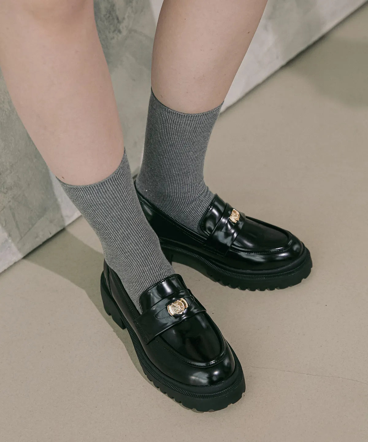 Bluck Chunky Walker Window Penny Loafers (5cm)