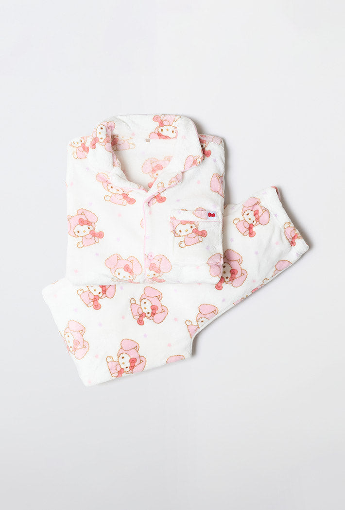 (Sanrio 2025) It's a warm sleep Pajama 長袖珊瑚毛毛睡衣套裝