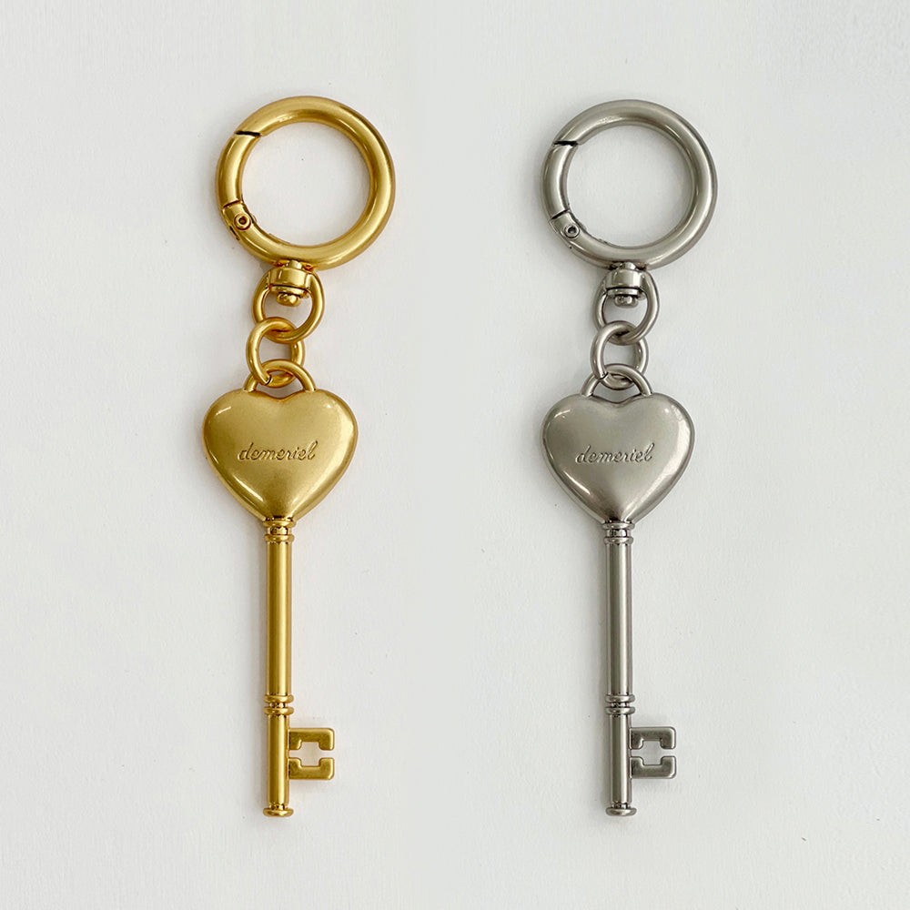 Volume Heart Key Charm