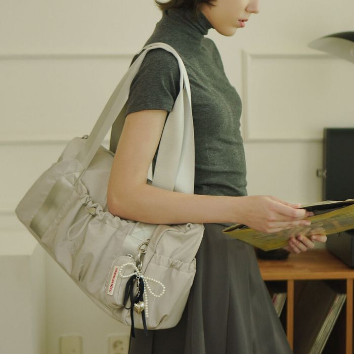 Glossy Shoulder Duffel Bag