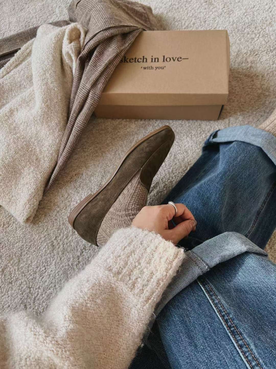 🇰🇷Sketch in love - Classic Suede Loafers