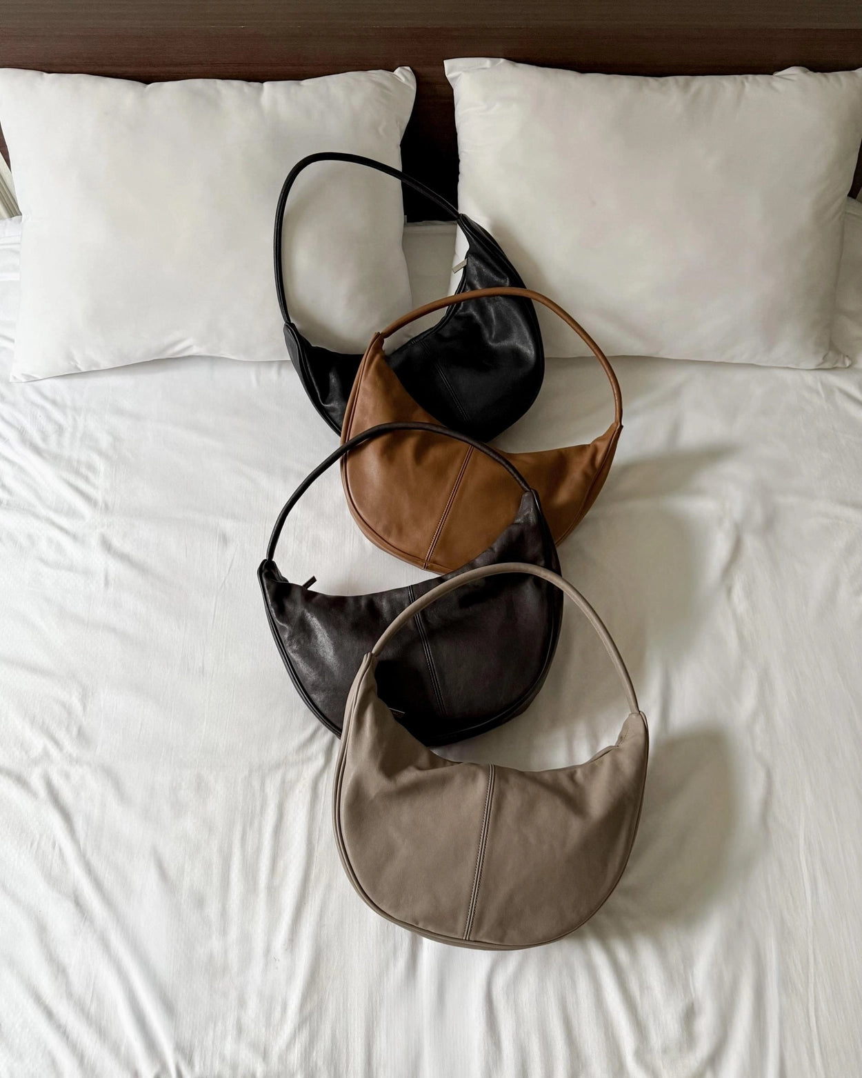 ♥︎bucks&leather♥︎25FW 真皮單肩餃子包 (大號)