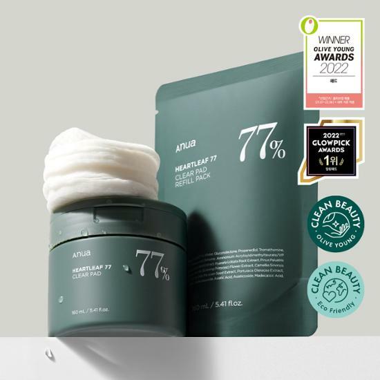 Anua Heartleaf 77 Clear Pad (70+70 Sheets Refill)
