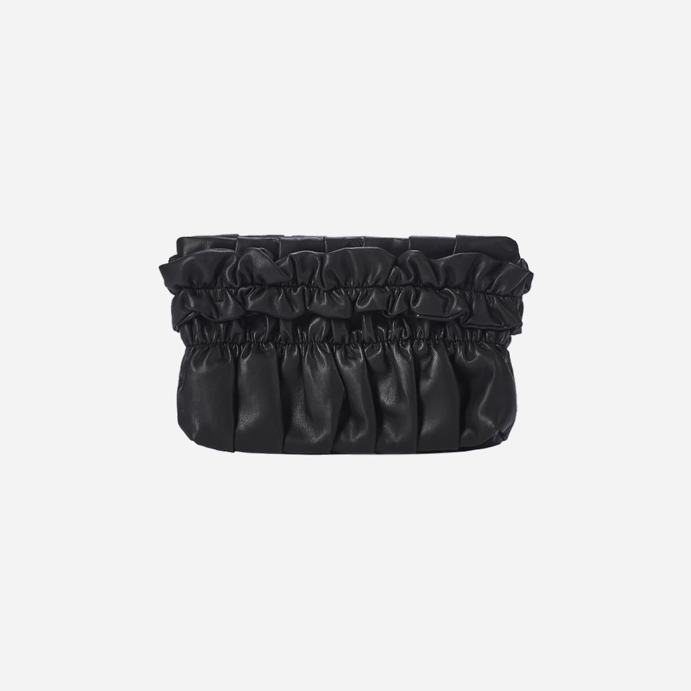 Tate Ruched Bag Mini - Black