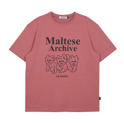 Maltese Archive Line Graphic Half Sleeve Tshirts