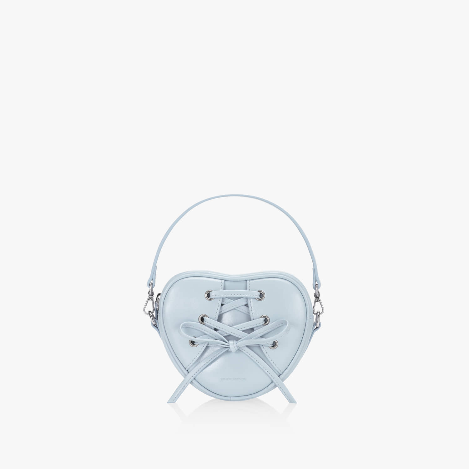 RIBBON TIE HEART BAG