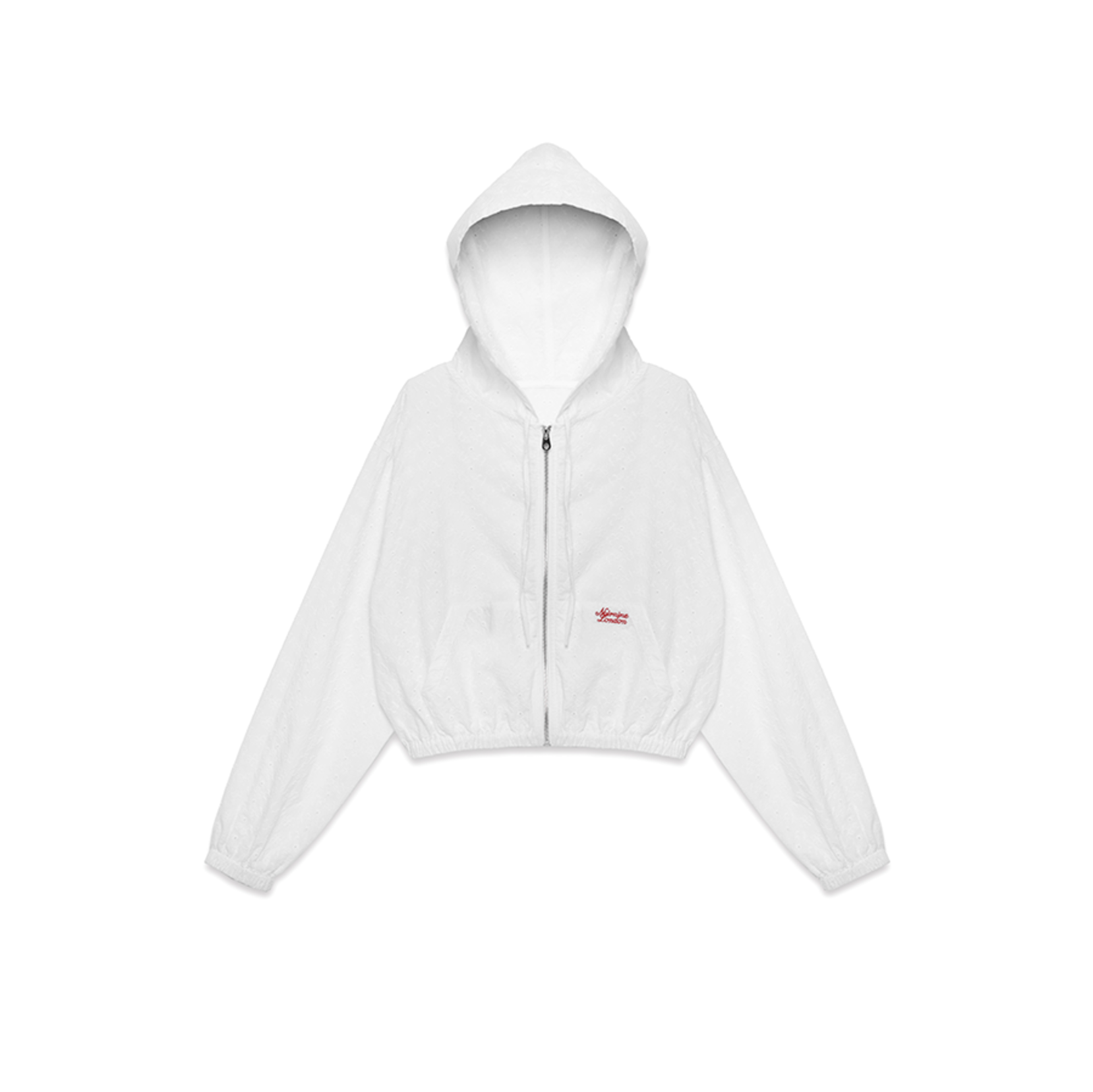 Punching Lace Hood Zip-Up