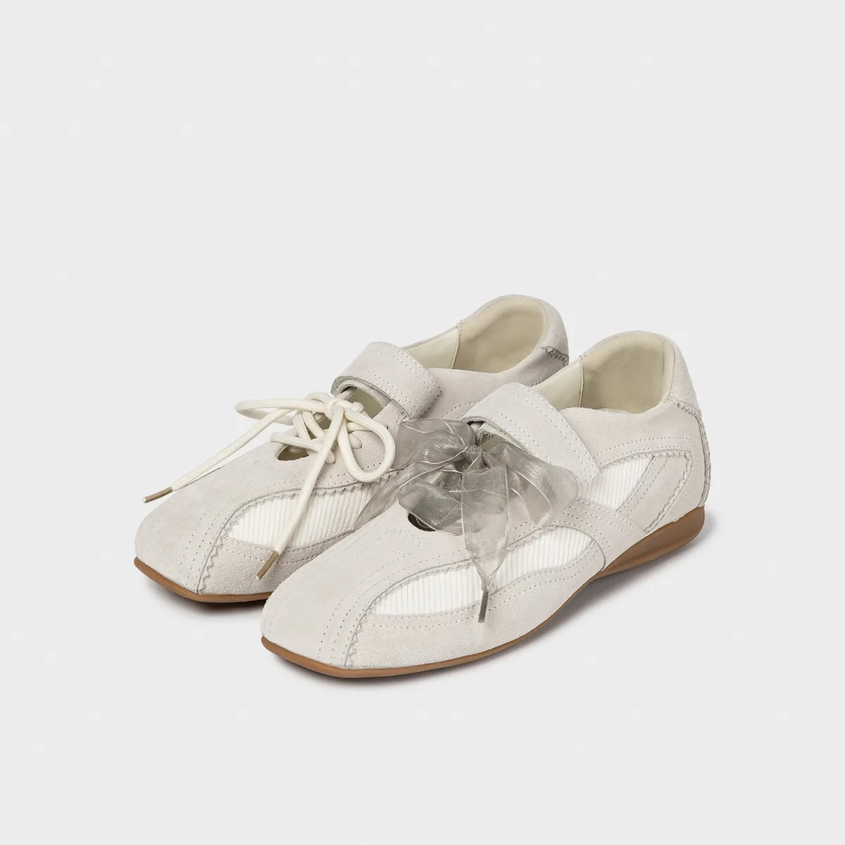 PINKING MARY JANE SNEAKERS - IVORY