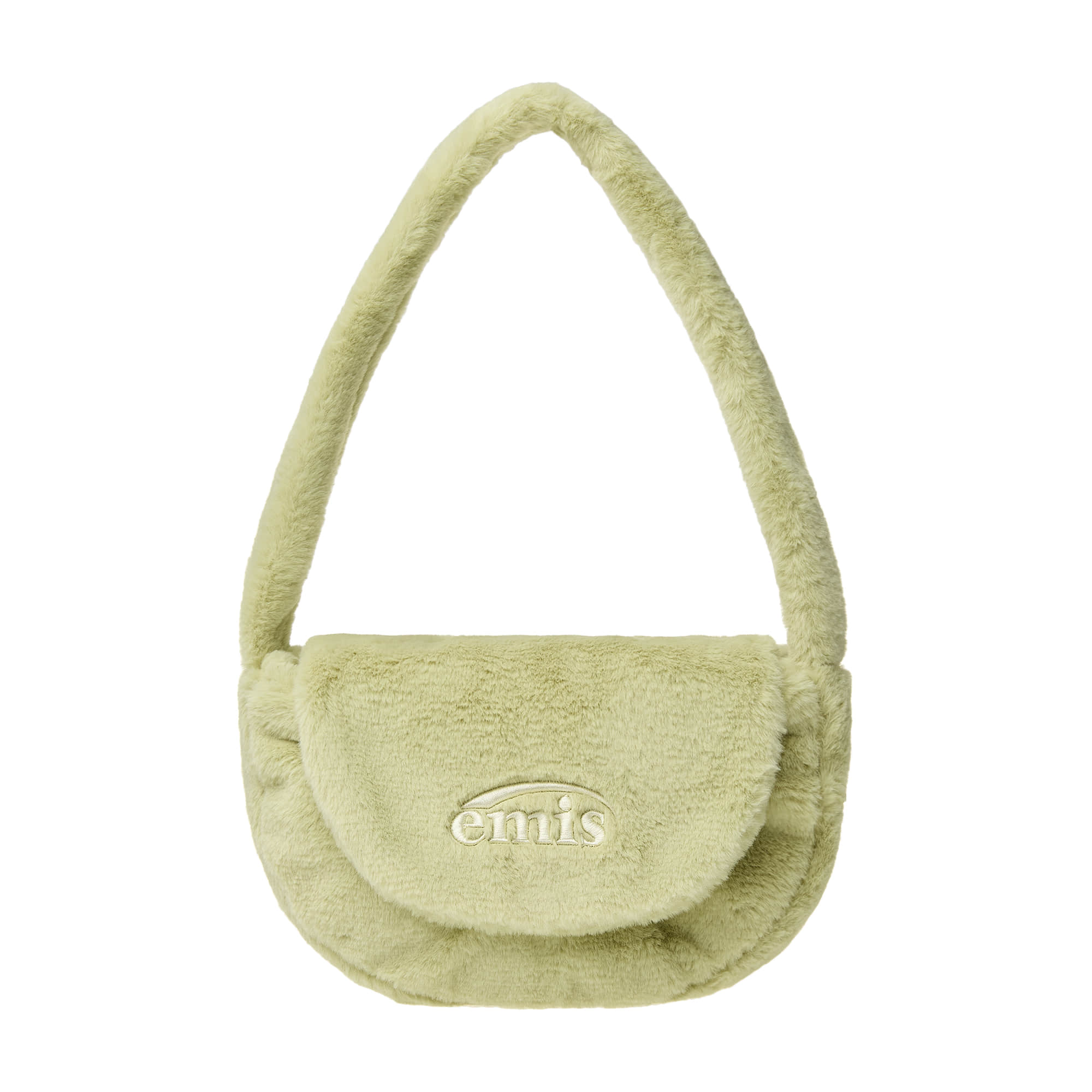 FUR HALF MOON FLAP BAG