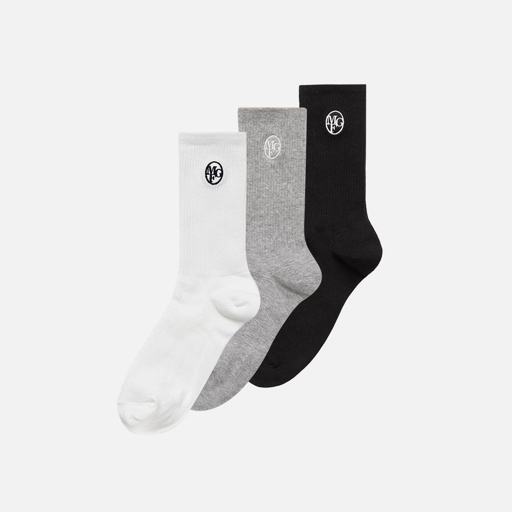 3PACK EMBROIDERY SOCKS