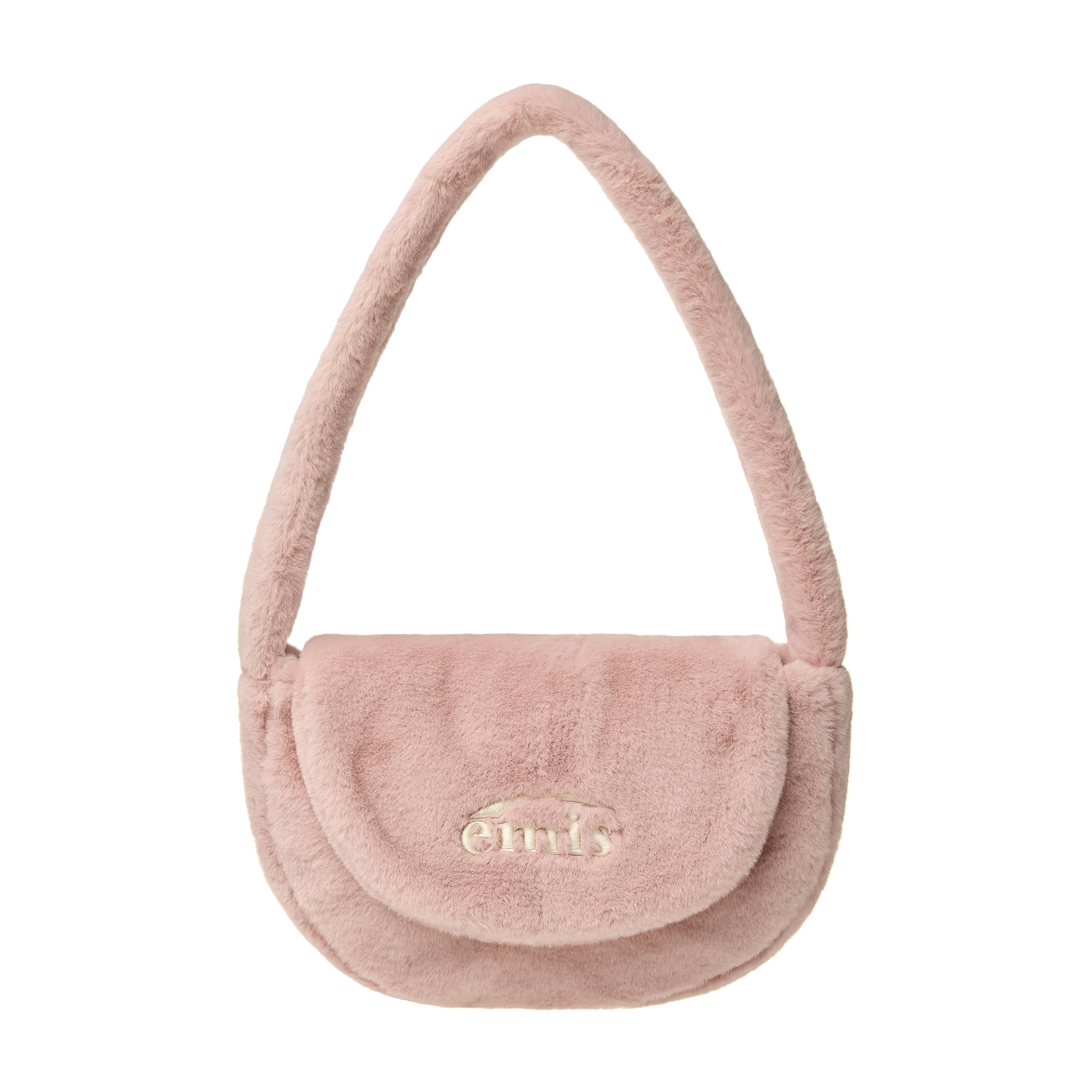 FUR HALF MOON FLAP BAG