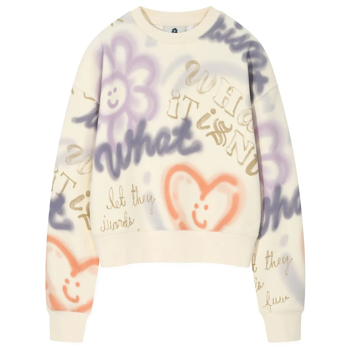 WOMEN'S ALL OVER FLORY GRAPHIC SWEATSHIRT
