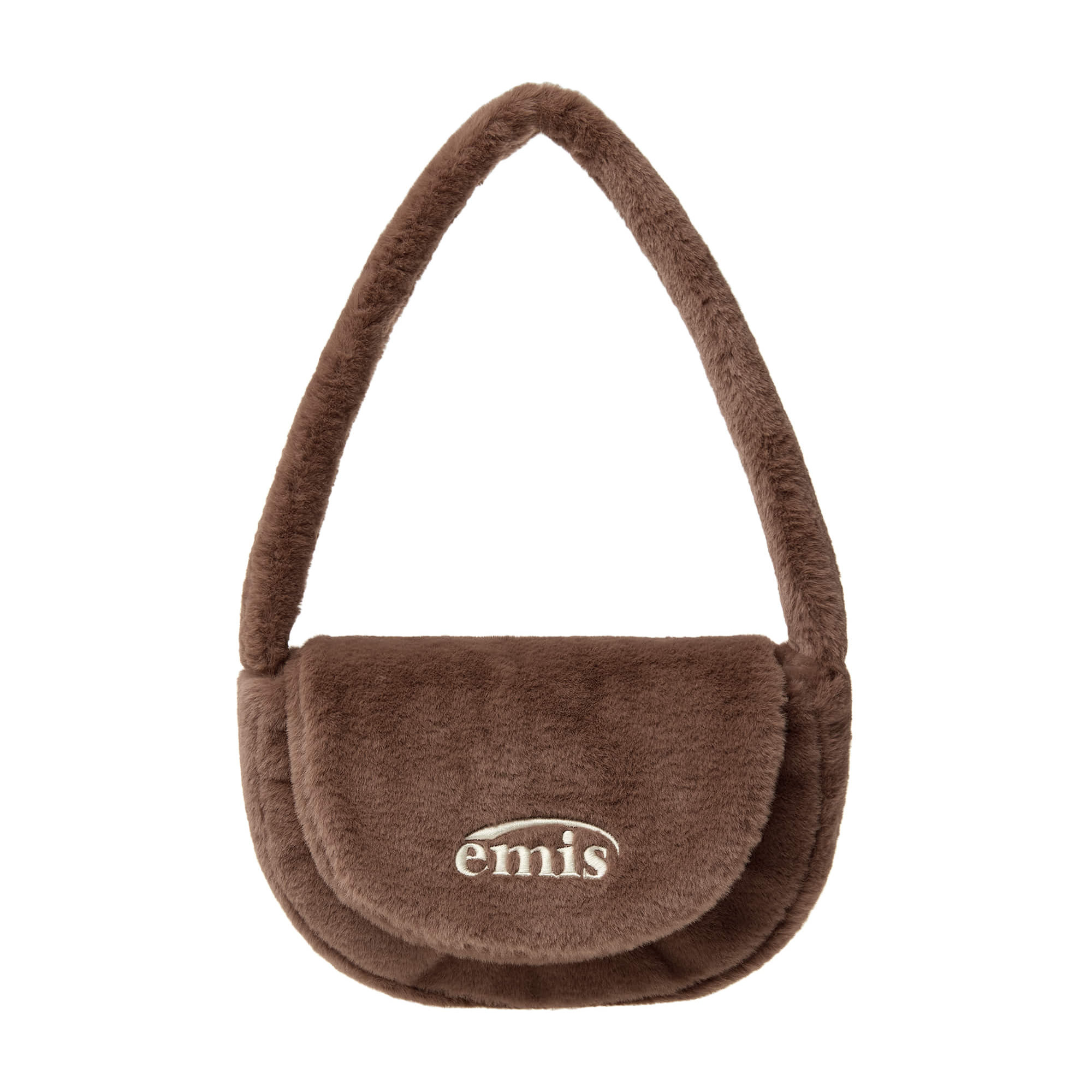 FUR HALF MOON FLAP BAG