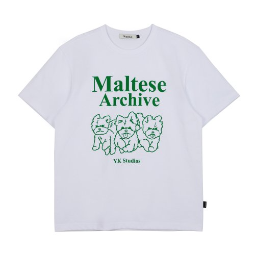 Maltese Archive Line Graphic Half Sleeve Tshirts