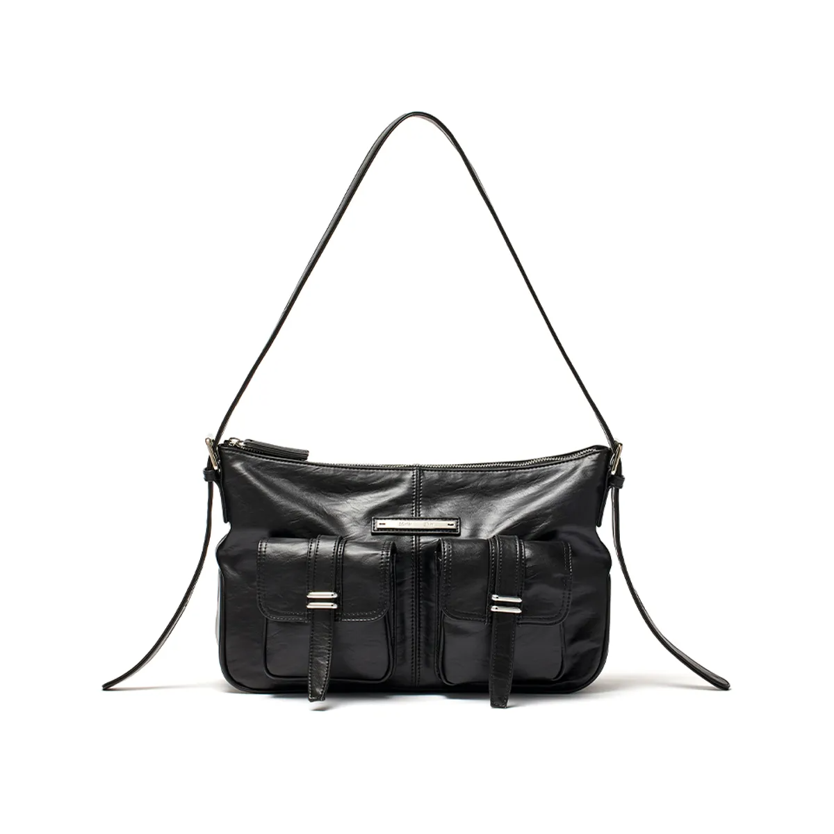 DOUBLE POCKET SHOULDER BAG