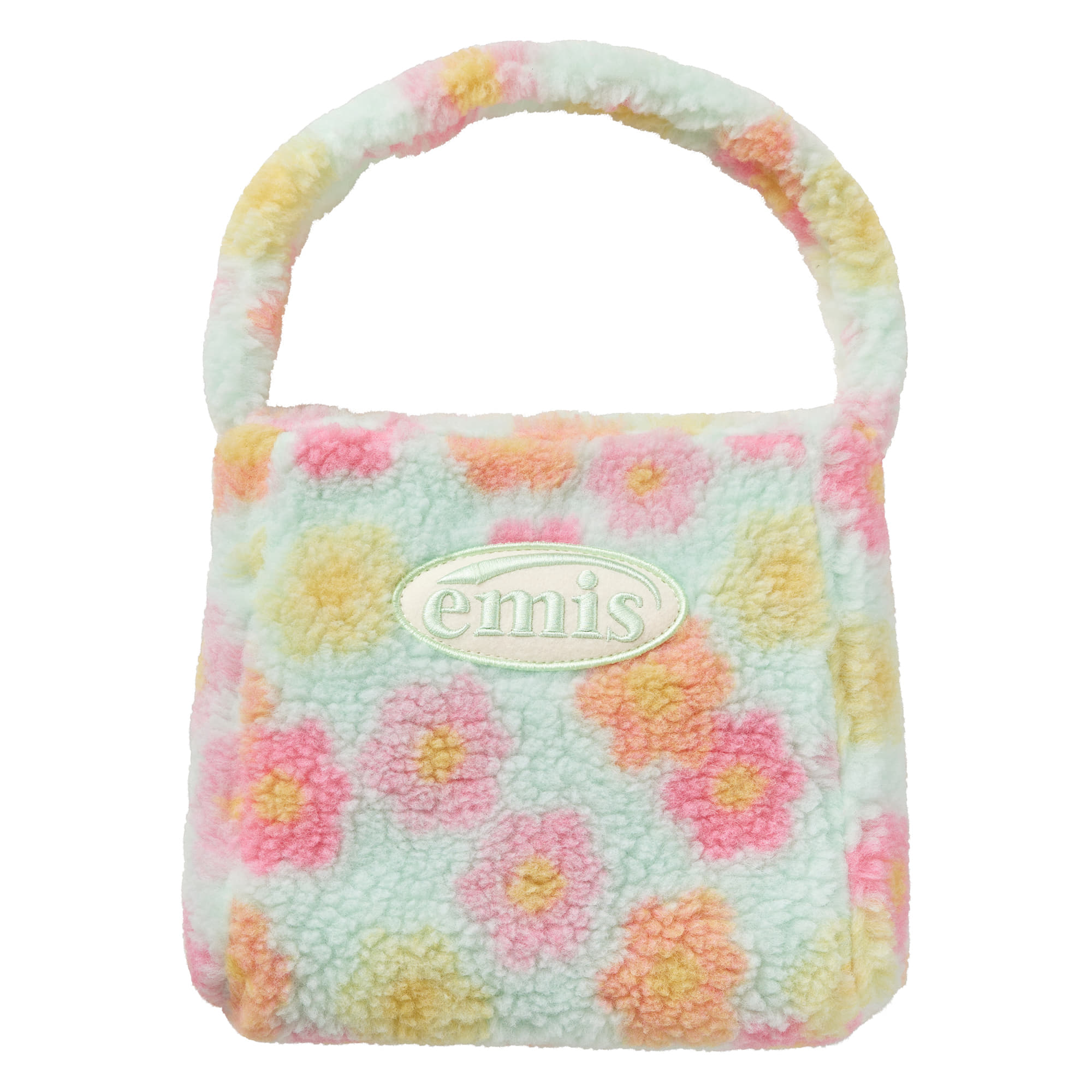 FLOWER BOUCLE SQUARE BAG