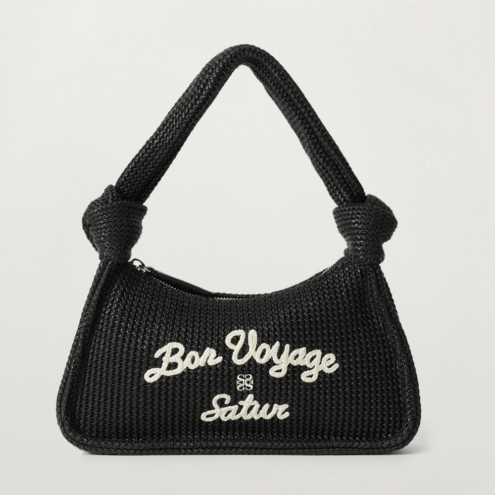 Bon Voyage Raffia Shoulder Bag