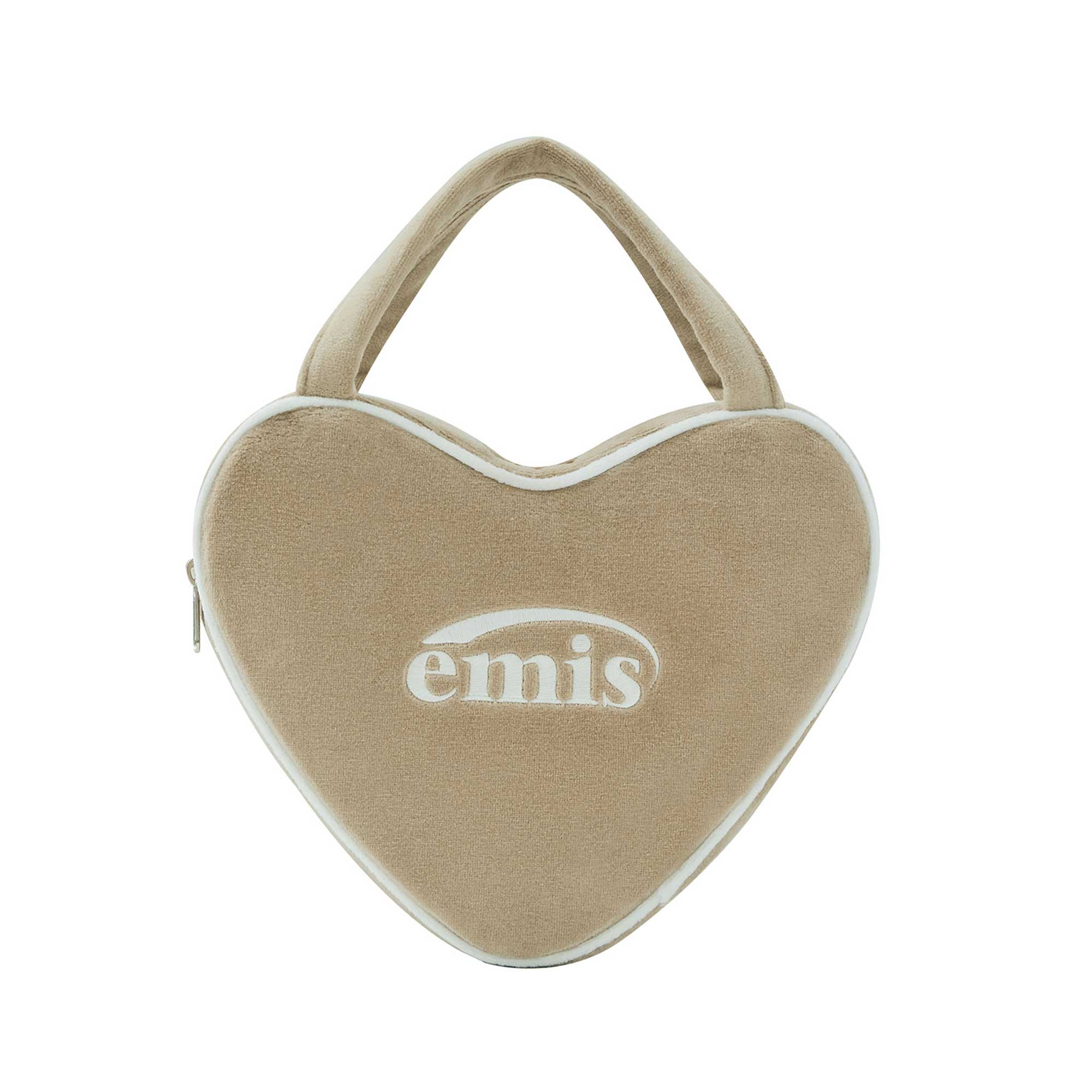VELOUR HEART TOTE BAG