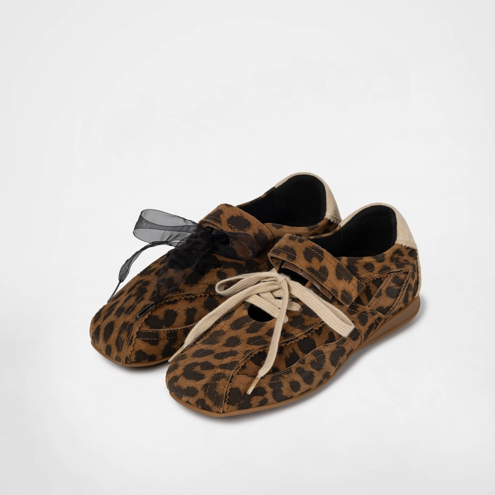PINKING MARY JANE SNEAKERS - LEOPARD