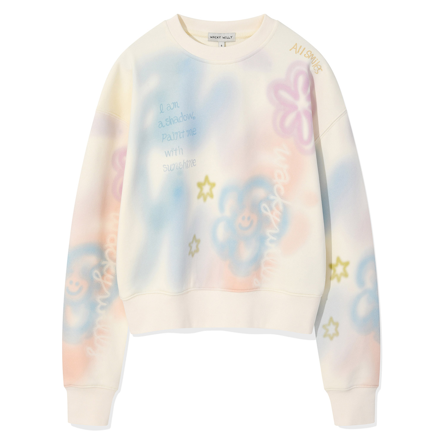 WOMEN'S SPRAY GRAPHIC CROP SWEATSHIRT