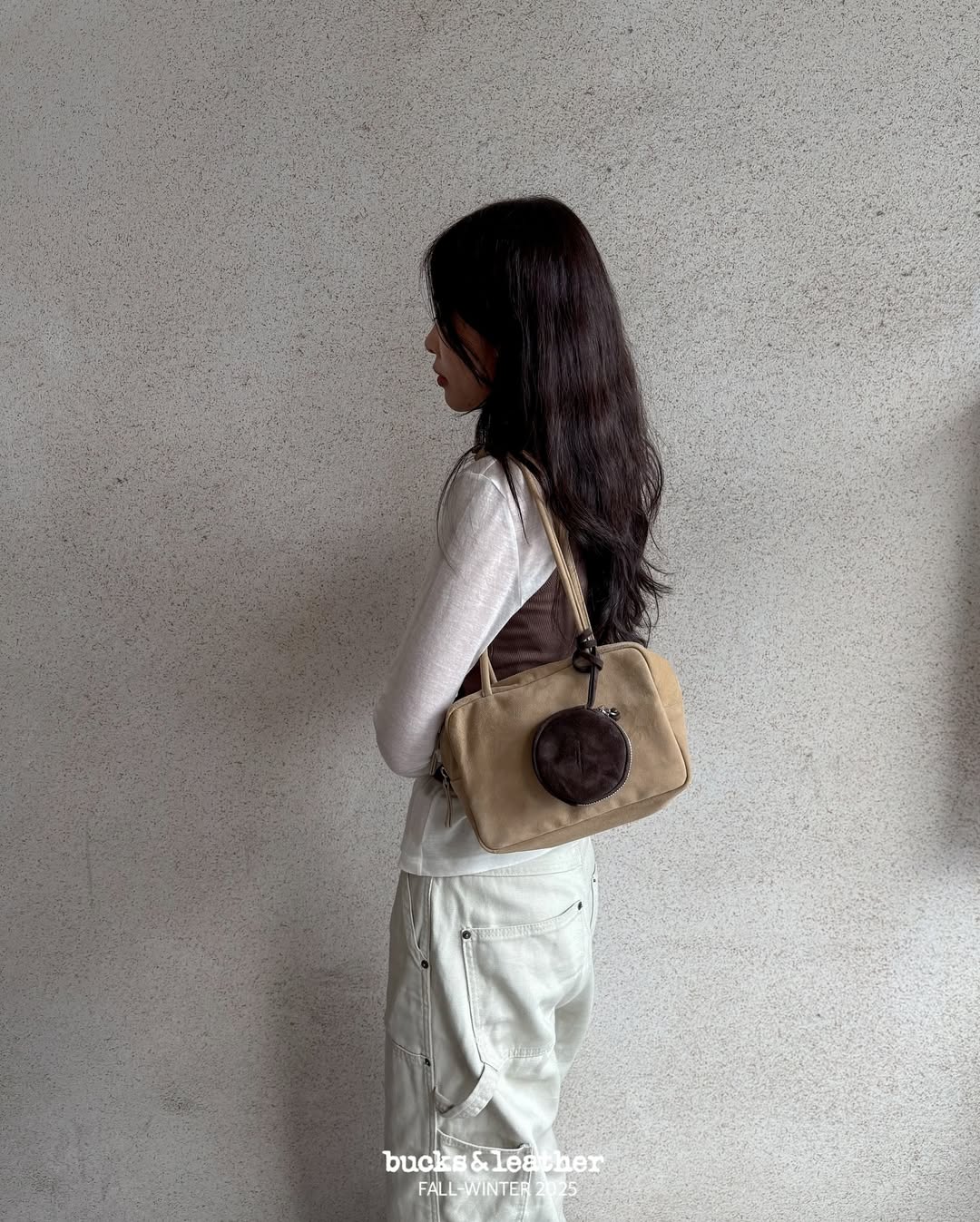 ♥︎bucks&leather♥︎25FW 真皮正方形簡約保齡球包