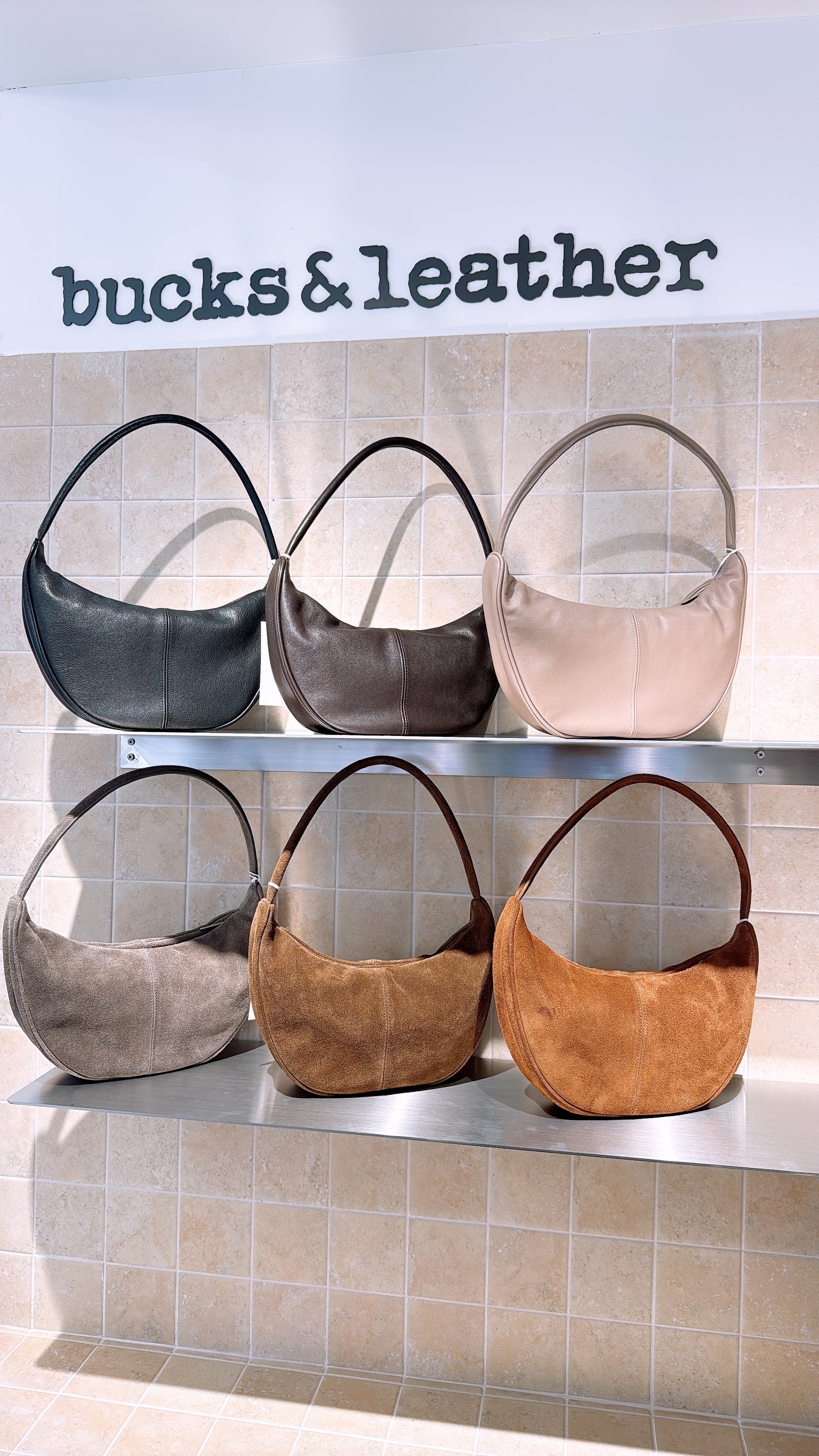 ♥︎bucks&leather♥︎25FW 真皮單肩餃子包 (小號)