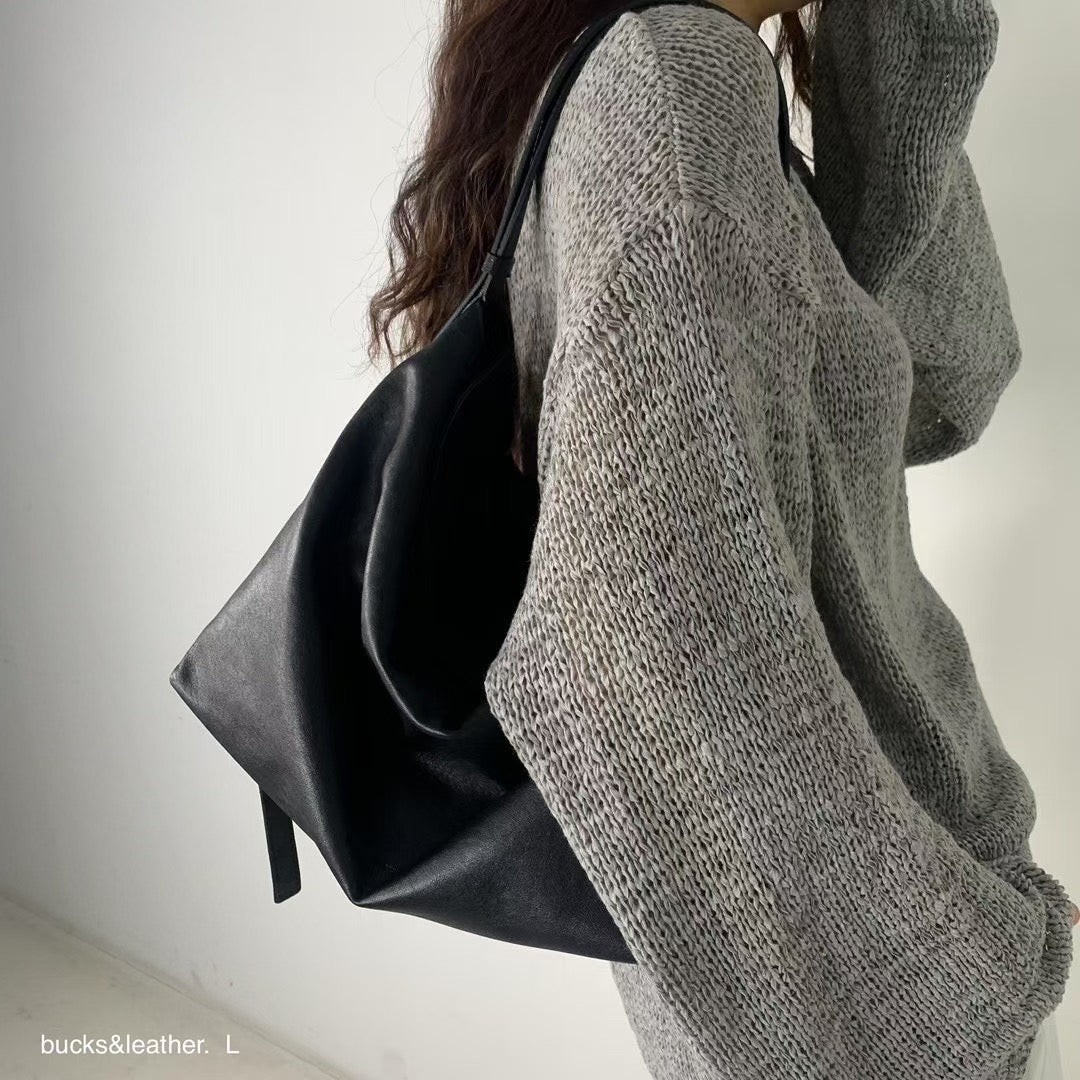 ♥︎bucks&leather♥︎人氣款真皮磁吸托特手袋(XL)