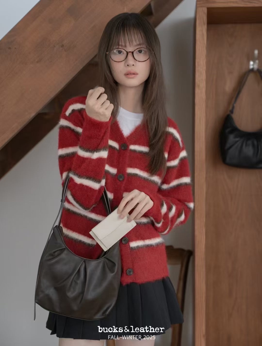 ♥︎bucks&leather♥︎25FW 真皮單肩斜揹泡泡包