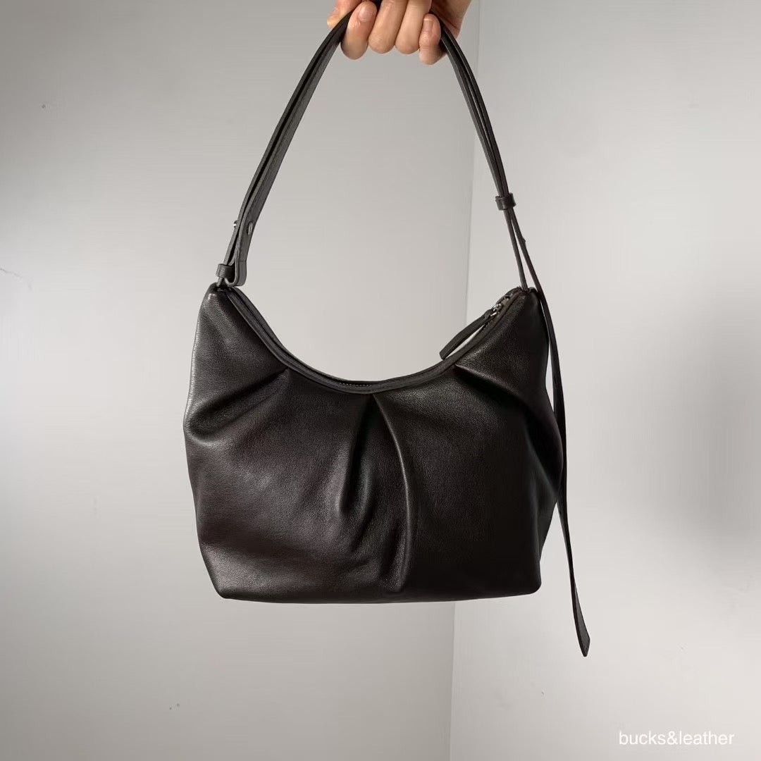 ♥︎bucks&leather♥︎25FW 真皮單肩斜揹泡泡包