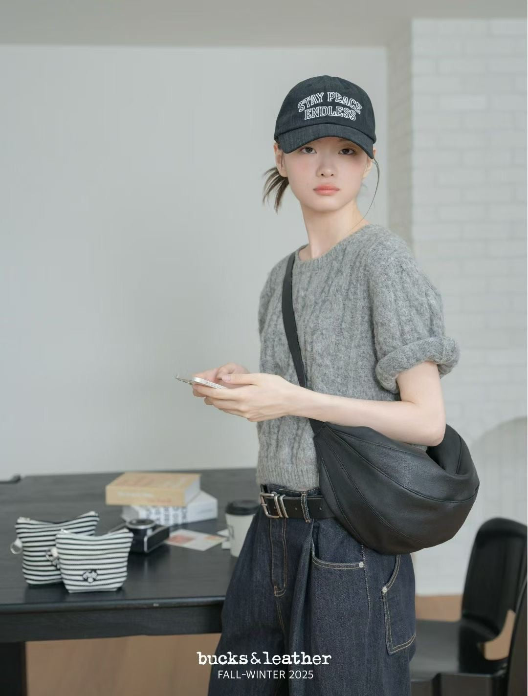 ♥︎bucks&leather♥︎25FW 真皮餃子包(L Size)