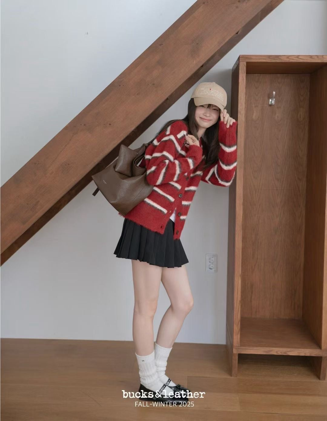 ♥︎bucks&leather♥︎25FW 真皮磁吸方形水桶包