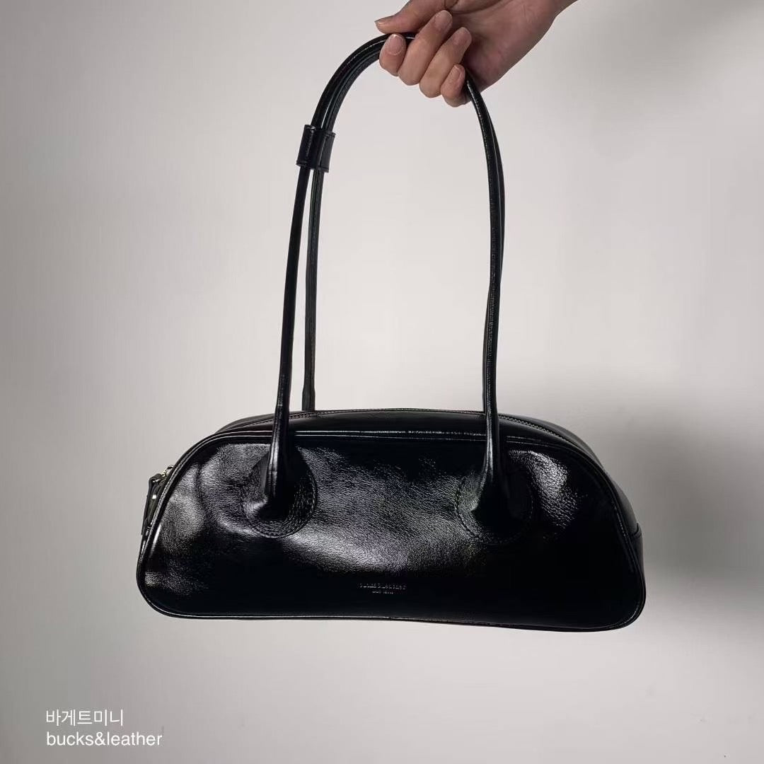 ♥︎bucks&leather♥︎人氣款真皮法棒包款手袋(M)
