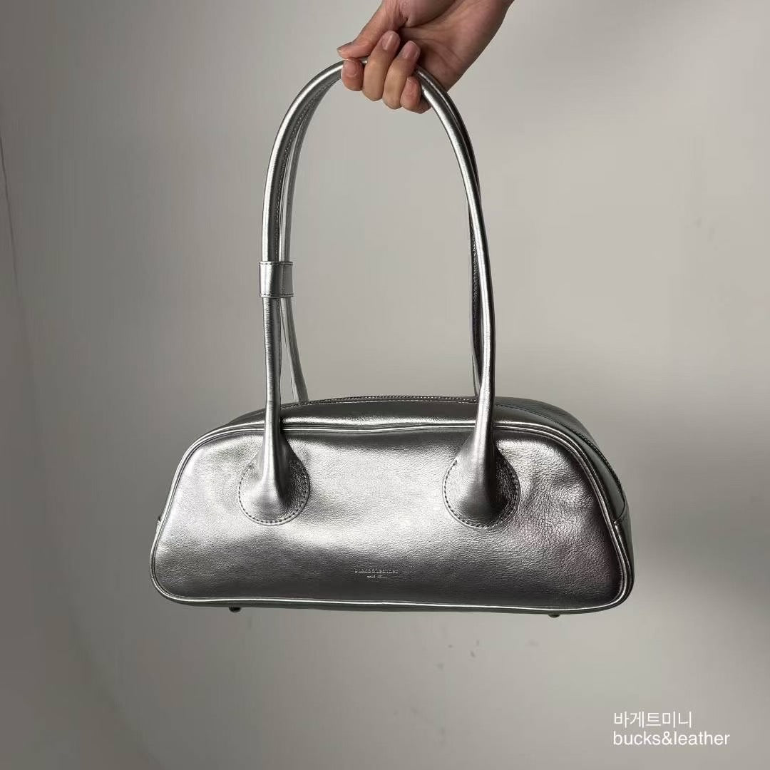 ♥︎bucks&leather♥︎人氣款真皮法棒包款手袋(M)