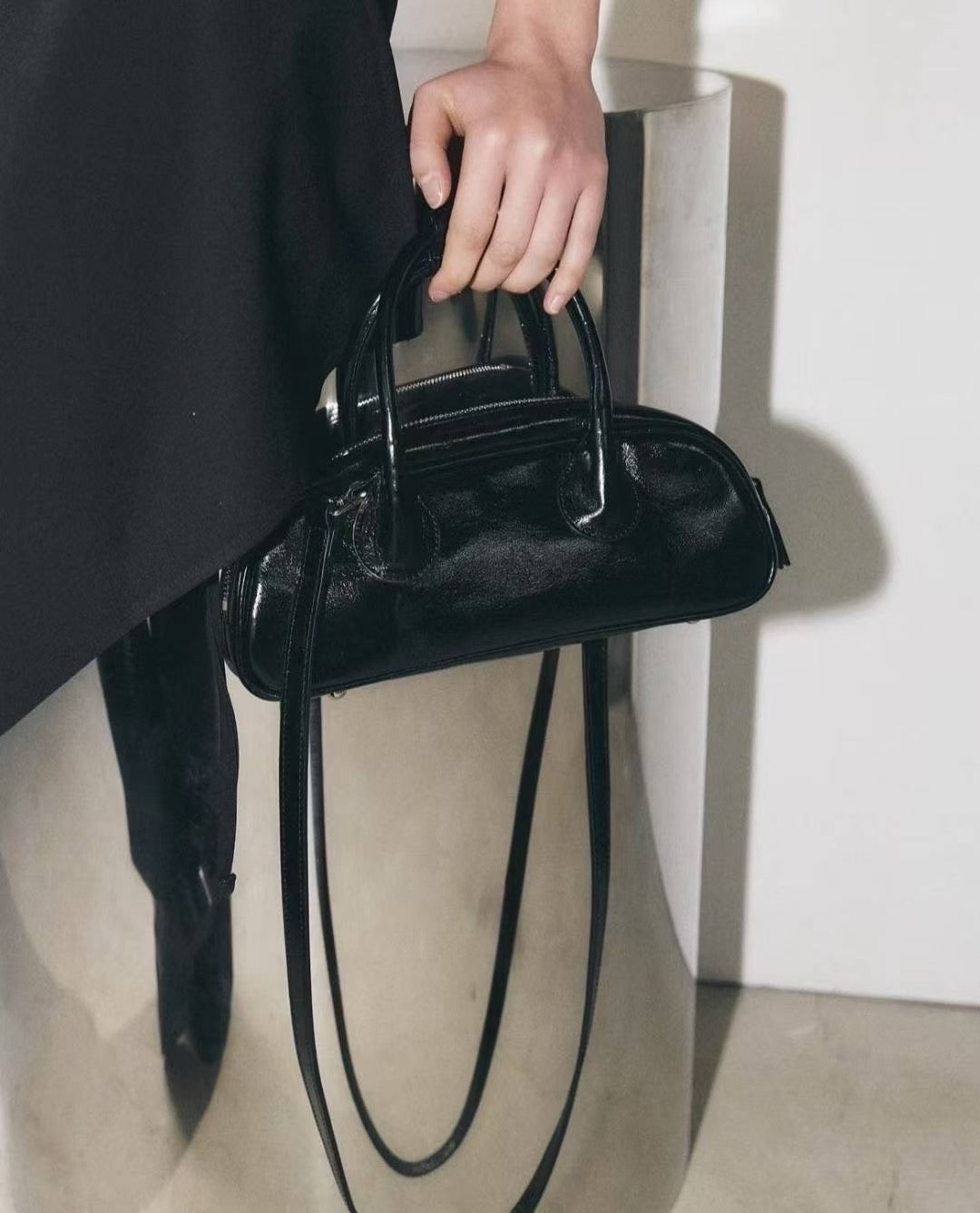 ♥︎bucks&leather♥︎人氣款真皮法棒包款手袋(S) (附長揹帶)