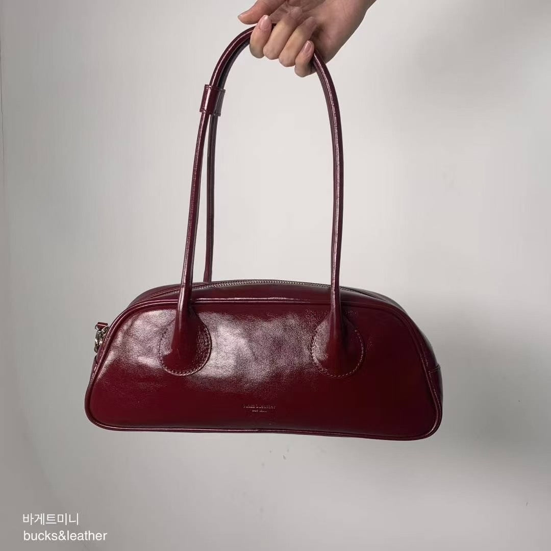 ♥︎bucks&leather♥︎人氣款真皮法棒包款手袋(M)